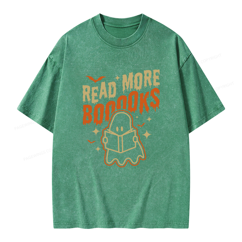 Pagewings Read More Booooks Unisex Washed T-shirt