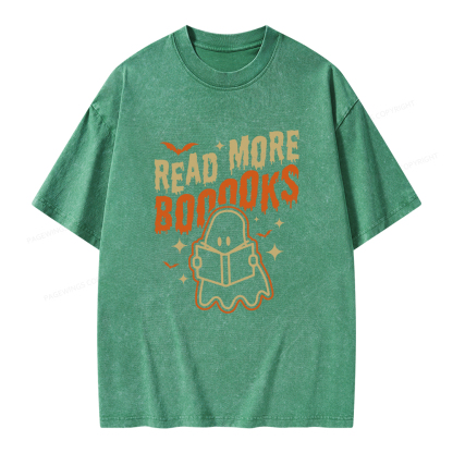 Pagewings Read More Booooks Unisex Washed T-shirt