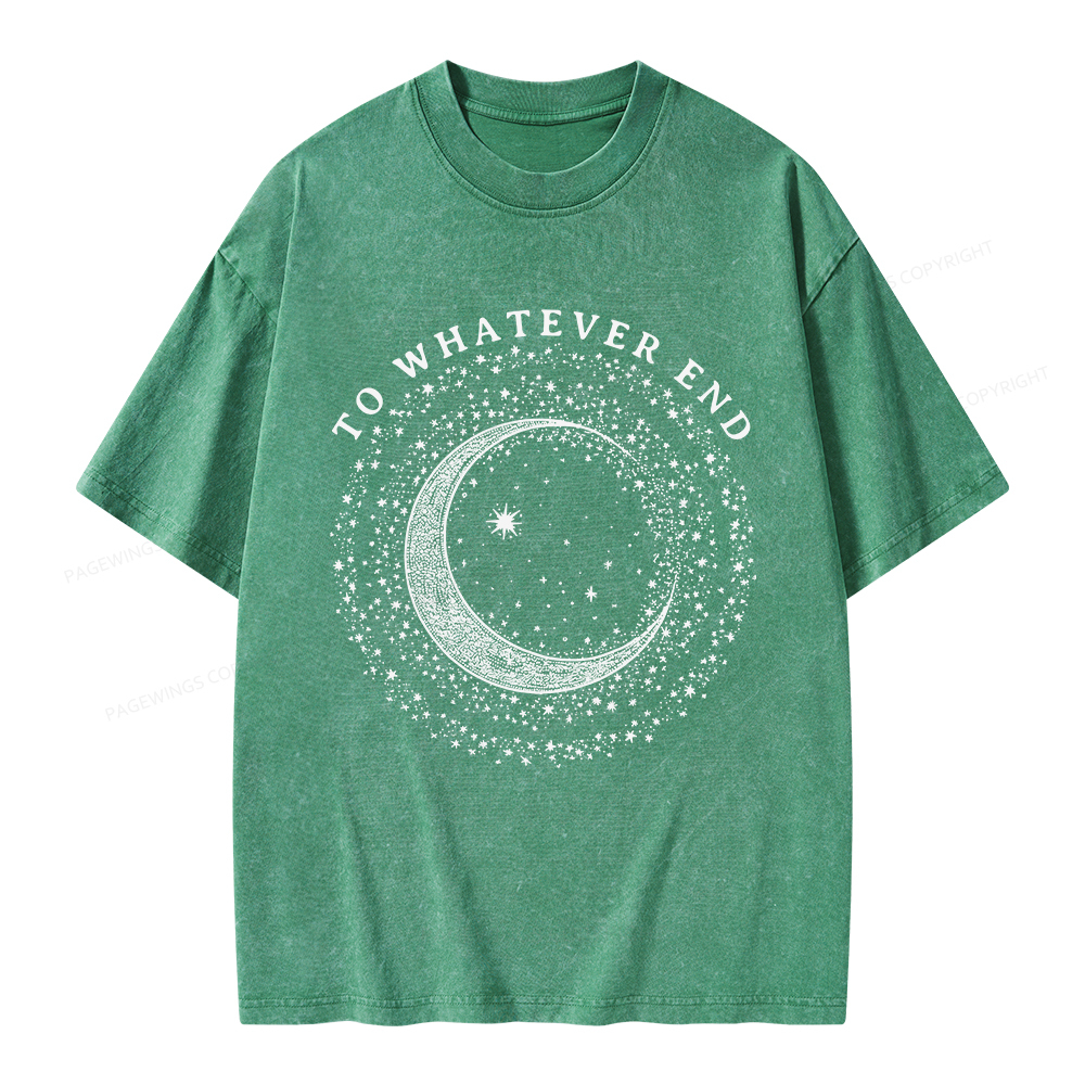 Pagewings To Whatever End Unisex Washed T-shirt