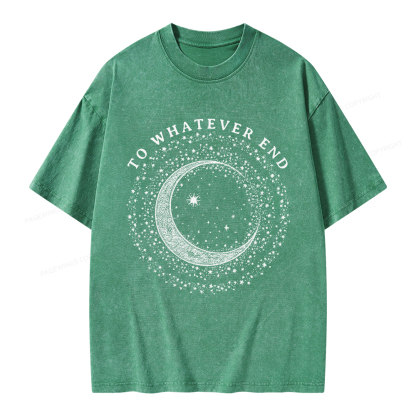 Pagewings To Whatever End Unisex Washed T-shirt