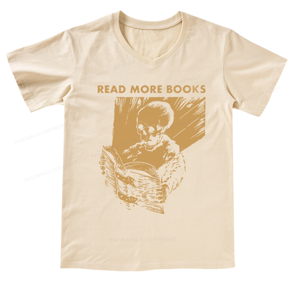 Pagewings Read More Books V-neck T-shirt