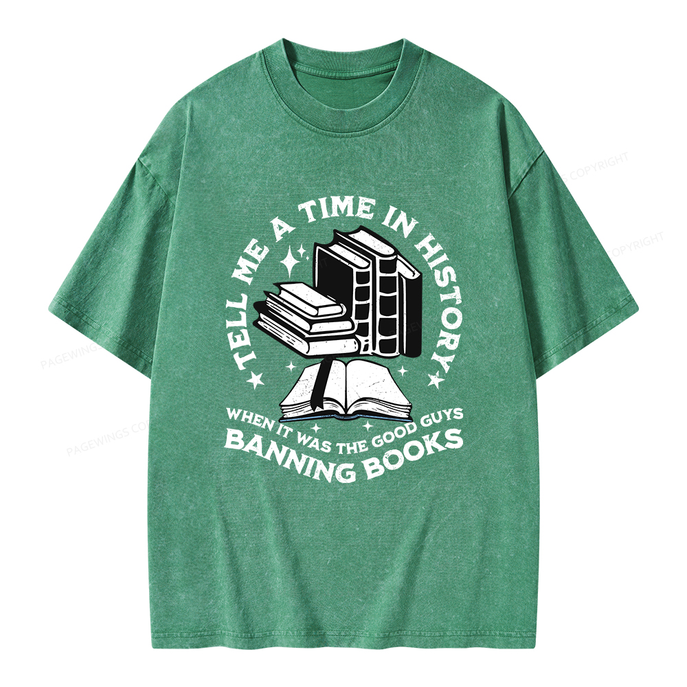 Pagewings When It Was The Good Guys Banning Books Unisex Washed T-shirt