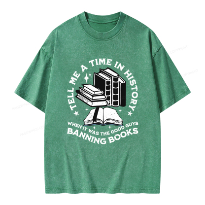 Pagewings When It Was The Good Guys Banning Books Unisex Washed T-shirt