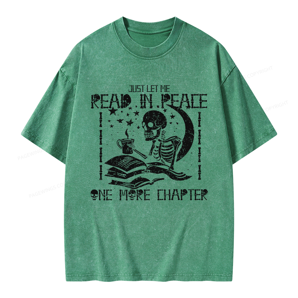 Pagewings Just Let Me Read In Peace Unisex Washed T-shirt
