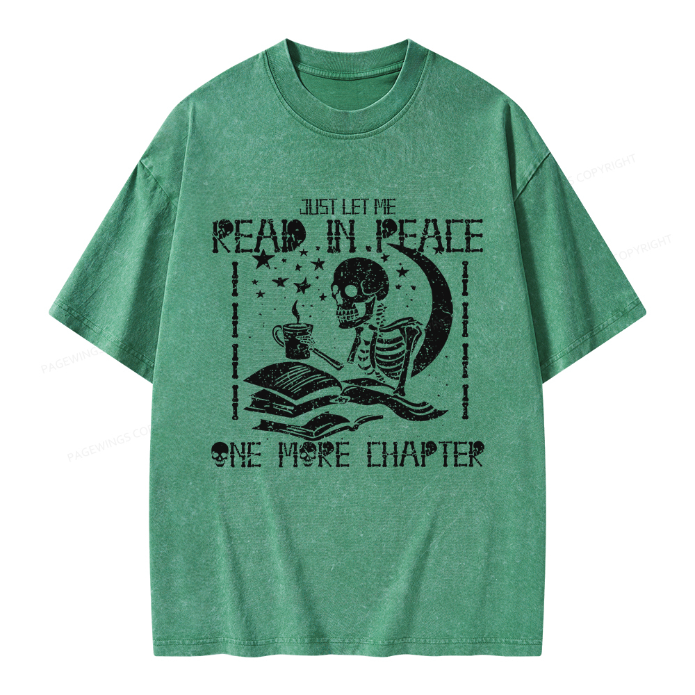 Pagewings Just Let Me Read In Peace Unisex Washed T-shirt
