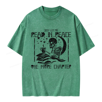 Pagewings Just Let Me Read In Peace Unisex Washed T-shirt