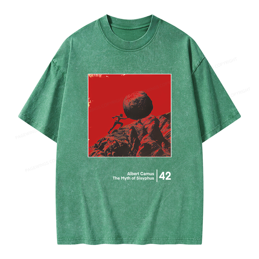 Pagewings Sisyphus Unisex Washed T-shirt