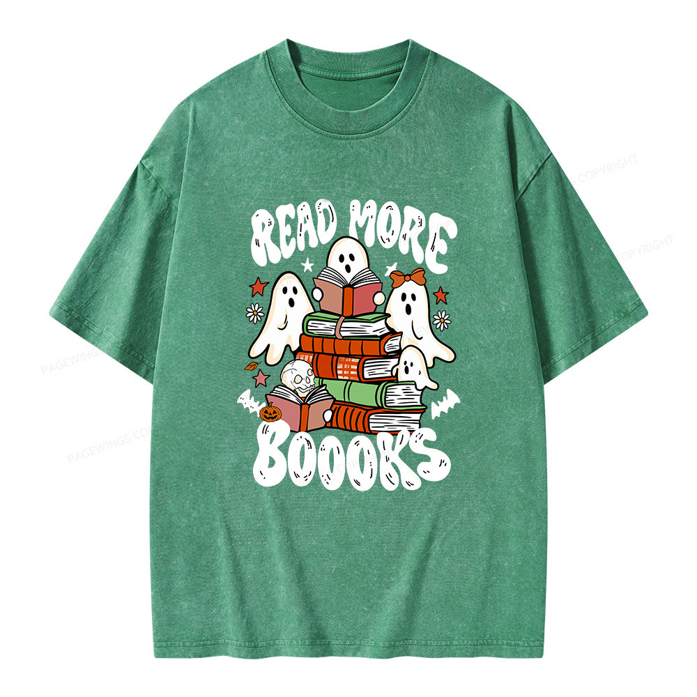 Pagewings Read More Boooks Unisex Washed T-shirt