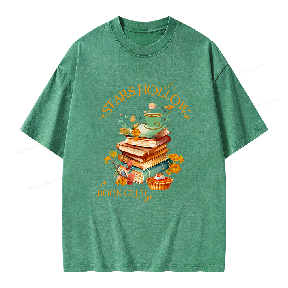 Pagewings Stars Hollow Book Club Unisex Washed T-shirt