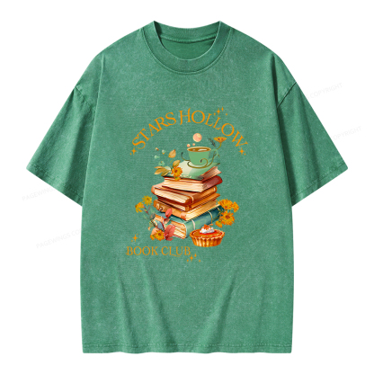 Pagewings Stars Hollow Book Club Unisex Washed T-shirt