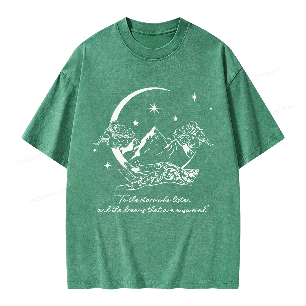 Pagewings To The Stars Who Listen Unisex Washed T-shirt
