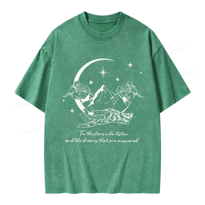 Pagewings To The Stars Who Listen Unisex Washed T-shirt