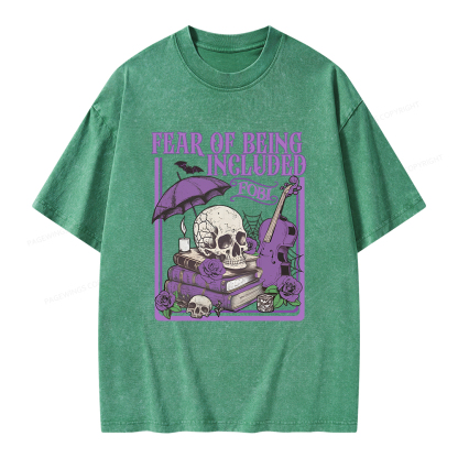 Pagewings Fear Of Being Included FOBI Unisex Washed T-shirt