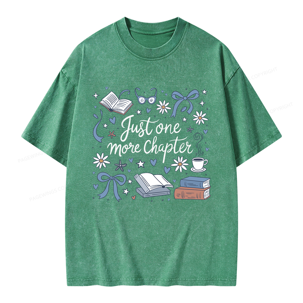 Pagewings Just One More Chapter Unisex Washed T-shirt