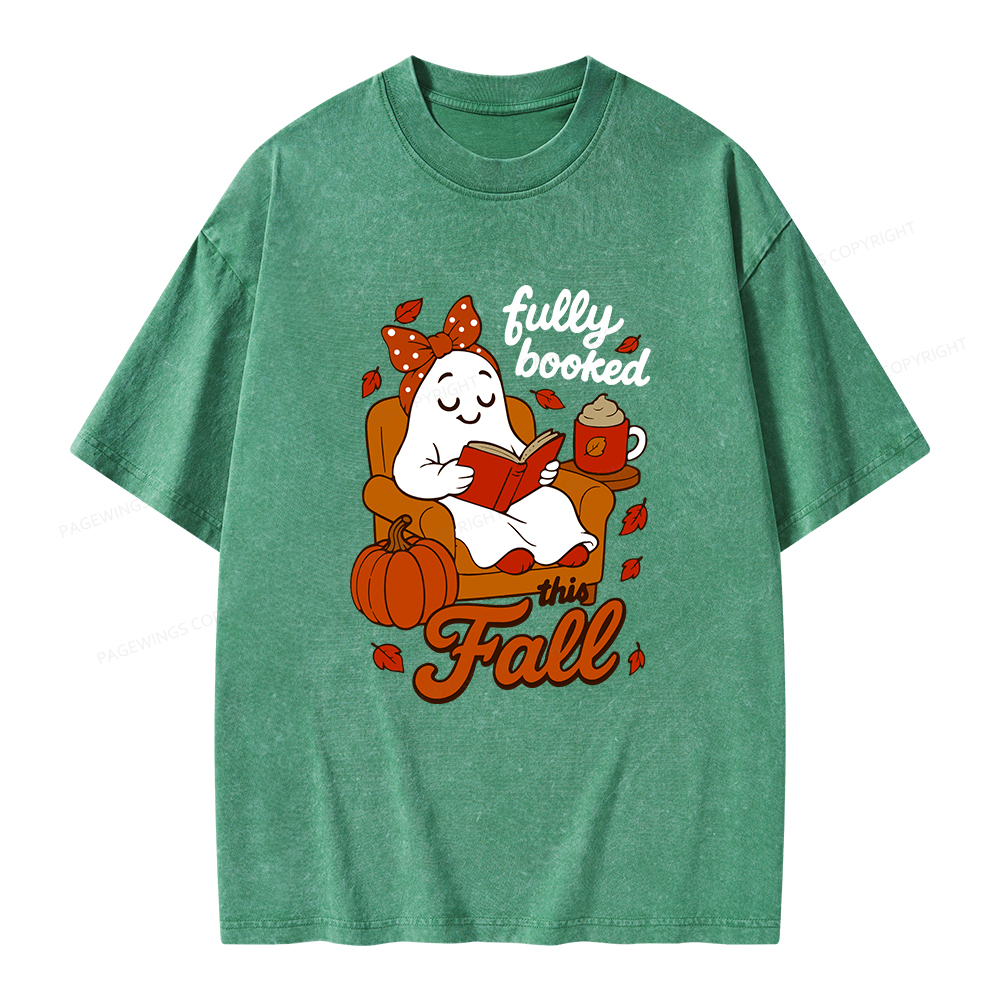 Pagewings All Booked For Fall Unisex Washed T-shirt