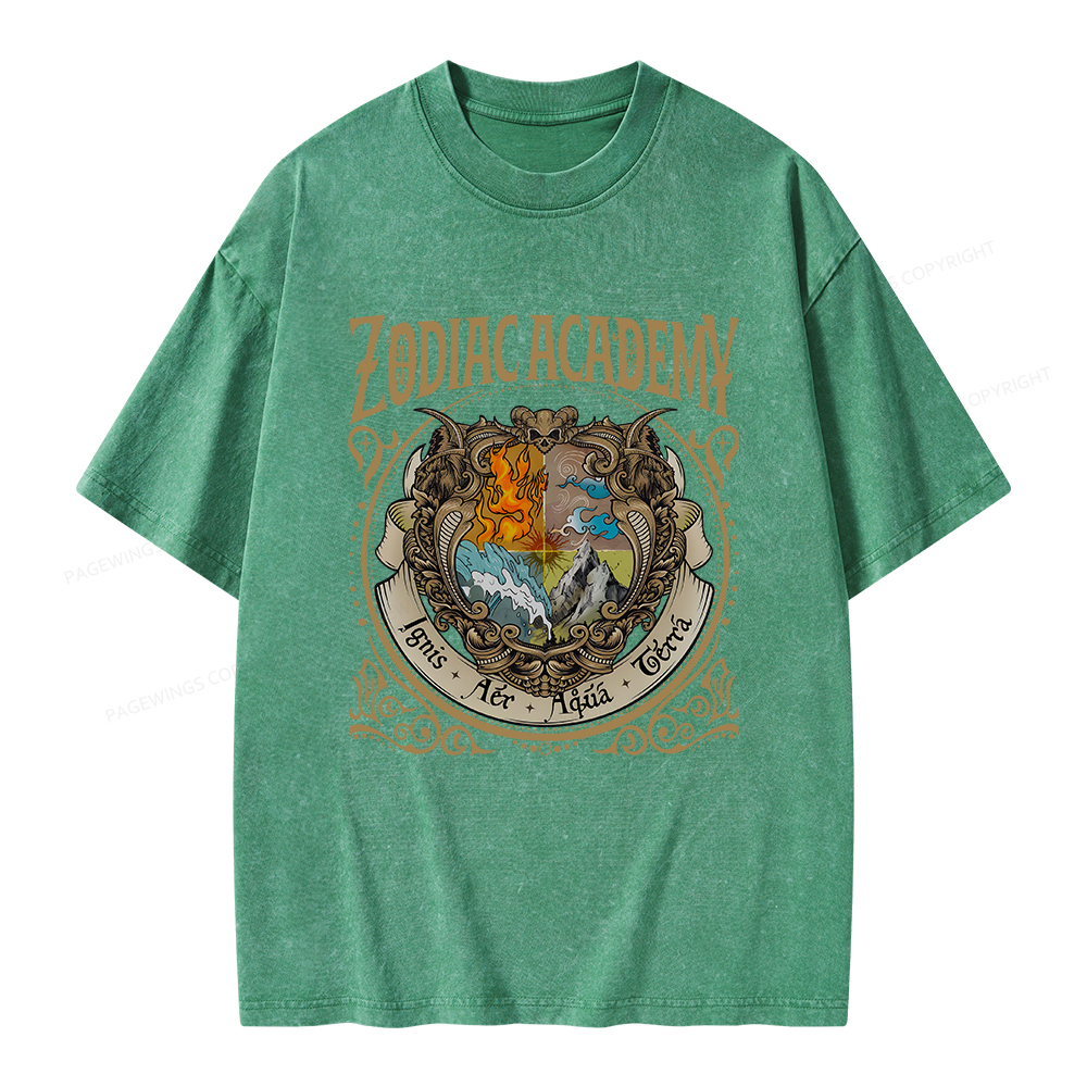 Pagewings Zodiac Academy Unisex Washed T-shirt