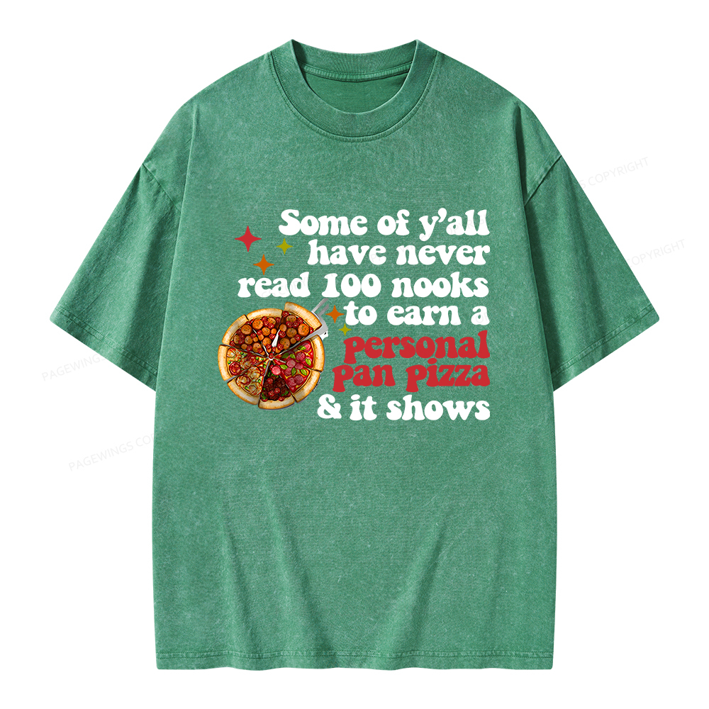 Pagewings Some of Y’all Never Read 100 Books Unisex Washed T-shirt