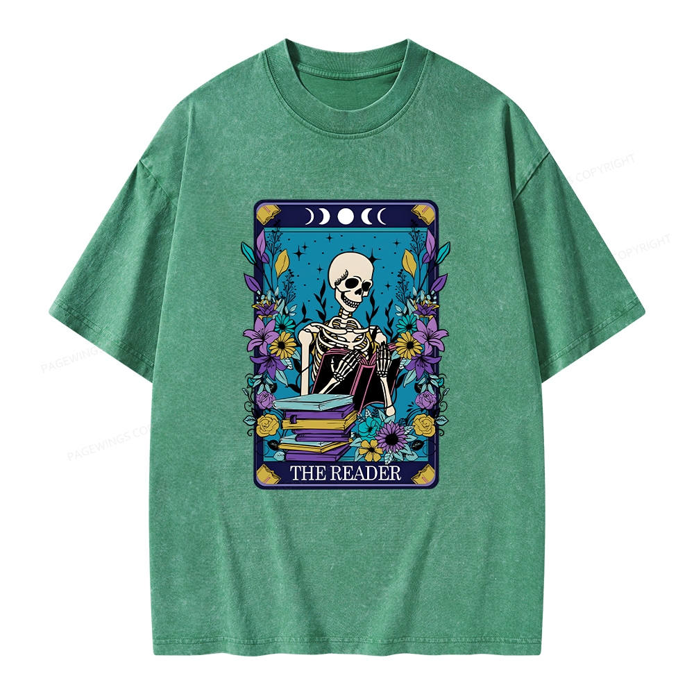 Pagewings The Reader Tarot Card Shirt Unisex Washed T-shirt
