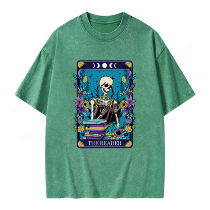 Pagewings The Reader Tarot Card Shirt Unisex Washed T-shirt