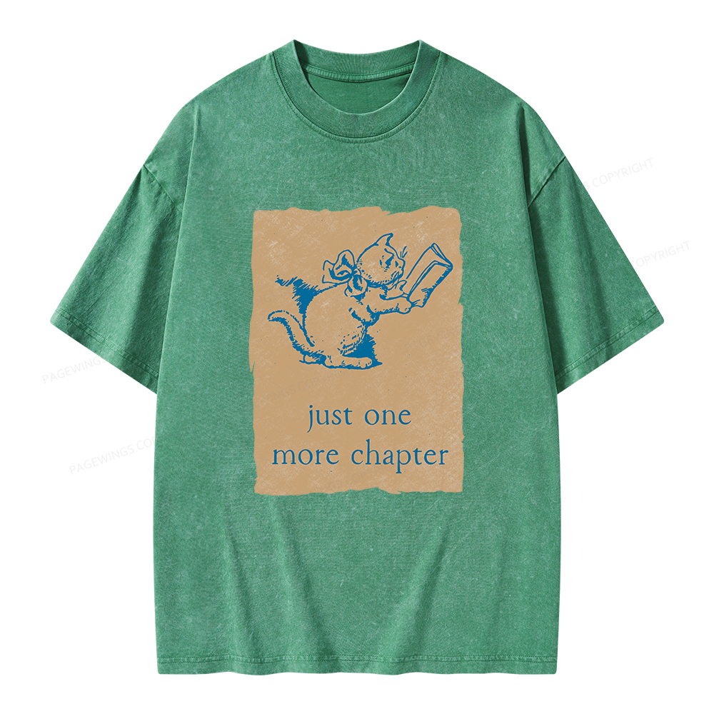 Pagewings Just One More Chapter Unisex Washed T-shirt