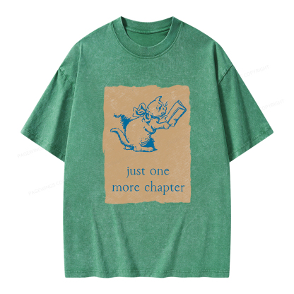 Pagewings Just One More Chapter Unisex Washed T-shirt