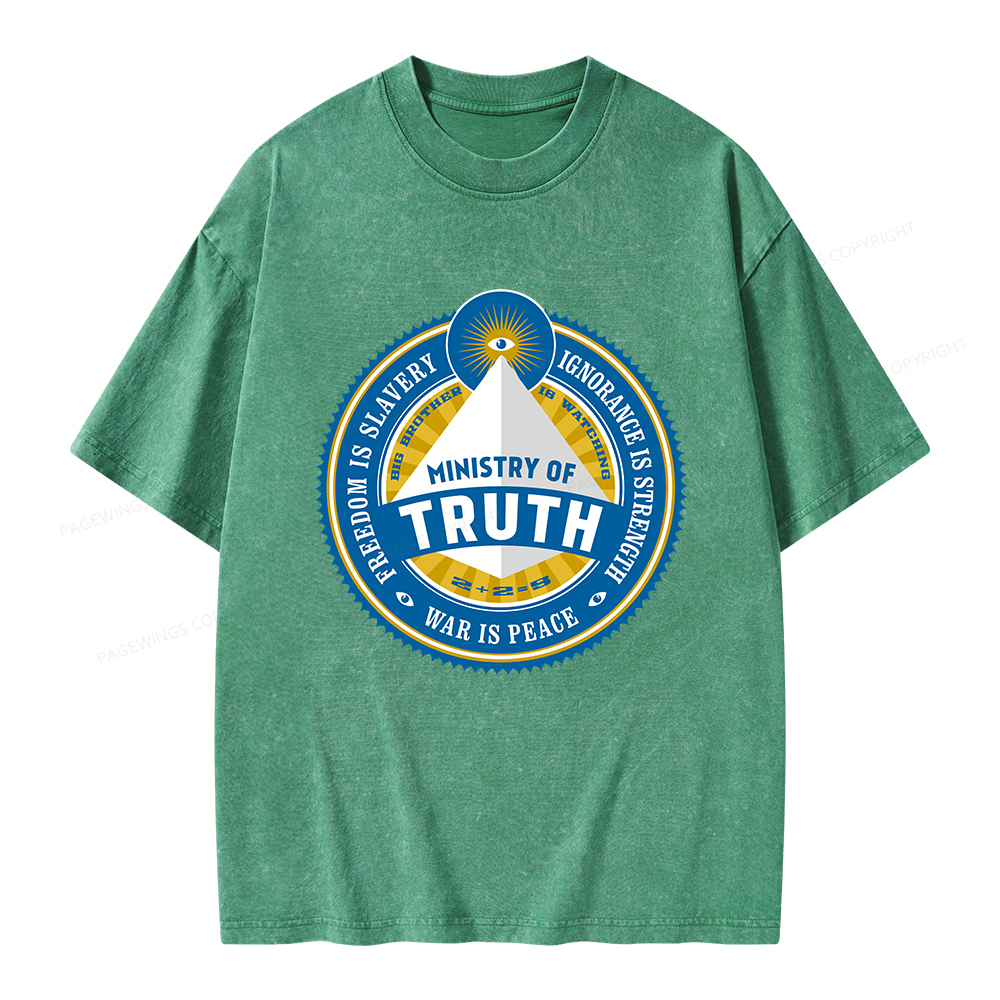 Pagewings Ministry of Truth Unisex Washed T-shirt