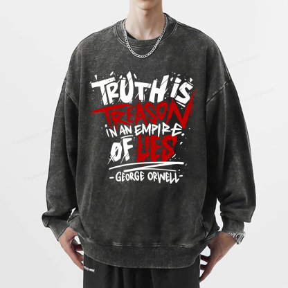 Pagewings Truth Is Treason In An Empire Of Lies  Unisex Washed Sweatshirt