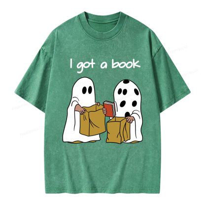 Pagewings I Got A Book Unisex Washed T-shirt