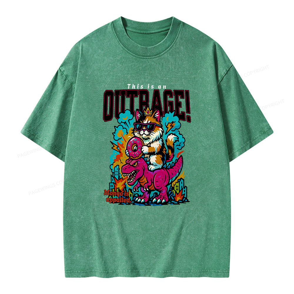 Pagewings This Is An Outrage Unisex Washed T-shirt