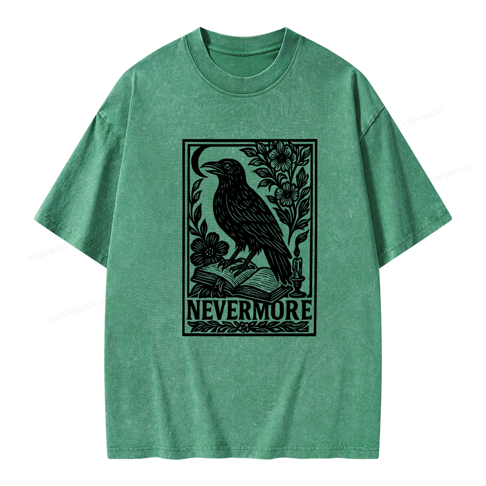 Pagewings Nevermore Unisex Washed T-shirt