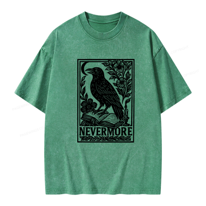 Pagewings Nevermore Unisex Washed T-shirt