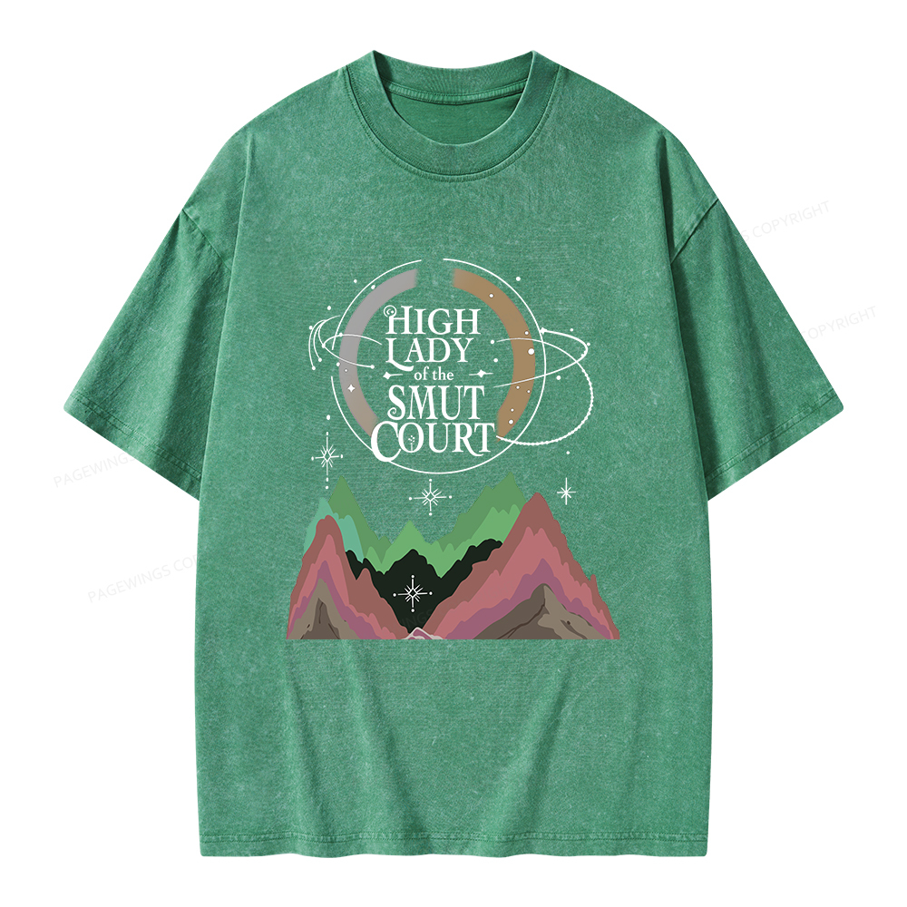 Pagewings High Lady of the Smut Court Unisex Washed T-shirt