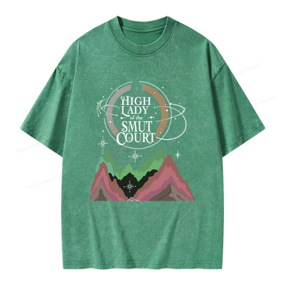 Pagewings High Lady of the Smut Court Unisex Washed T-shirt