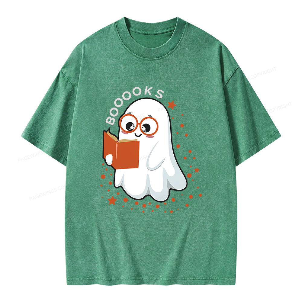 Pagewings Booooks Unisex Washed T-shirt