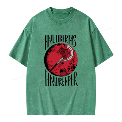 Pagewings Hail Libertas Hail Reaper Unisex Washed T-shirt