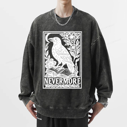 Pagewings Nevermore Unisex Washed Sweatshirt