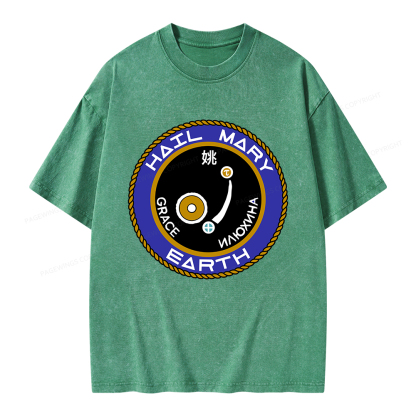Pagewings Mission Patch Unisex Washed T-shirt