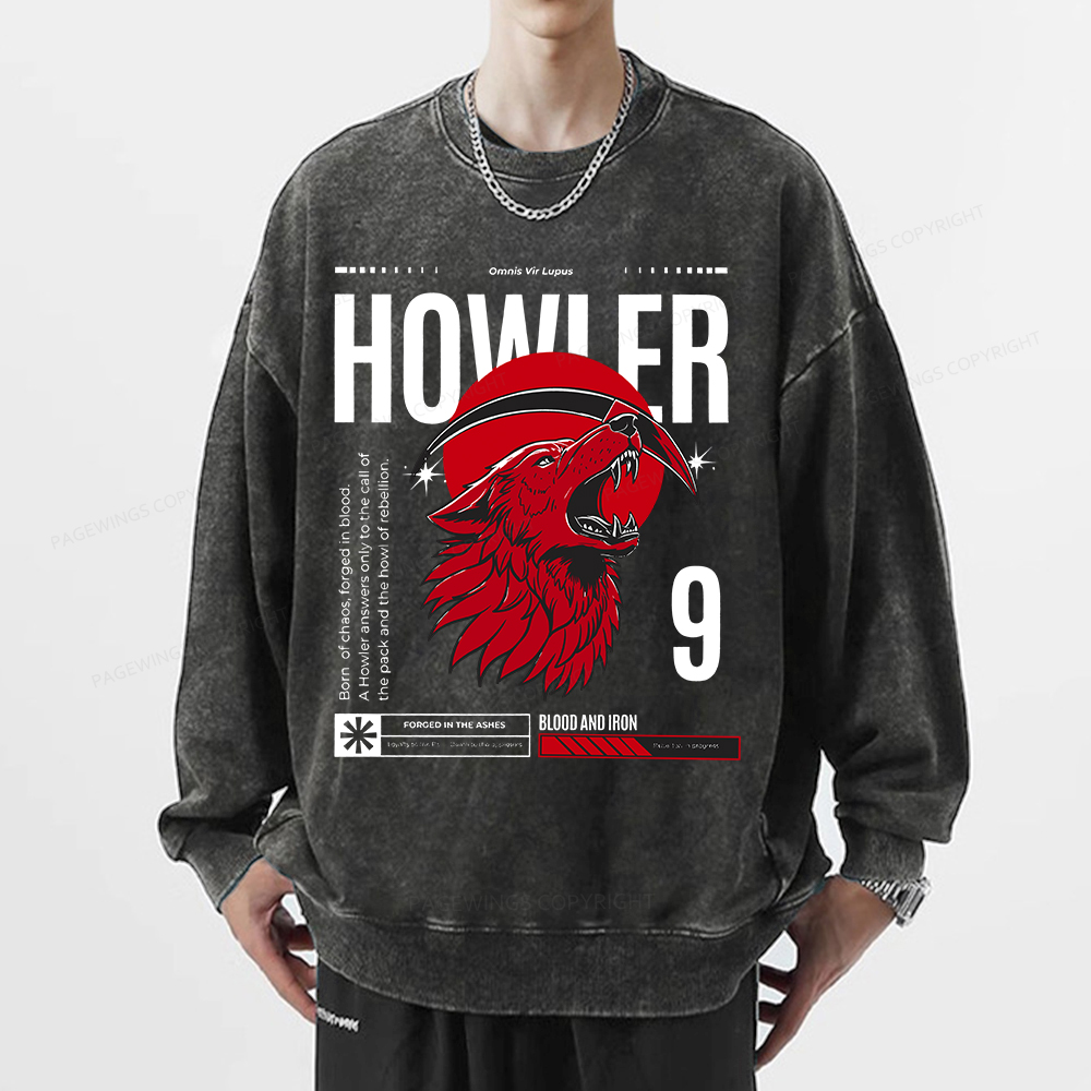 Pagewings Howler Unisex Washed Sweatshirt