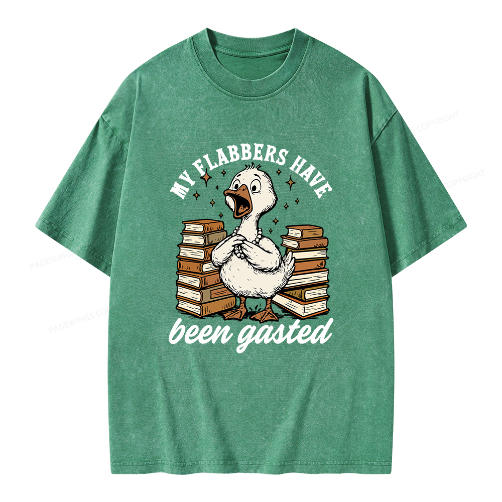 Pagewings My Flabbers Have Been Gasted Unisex Washed T-shirt