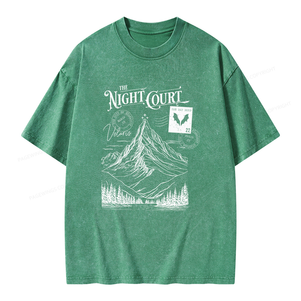Pagewings The Night Court Unisex Washed T-shirt