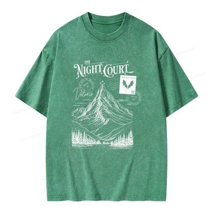 Pagewings The Night Court Unisex Washed T-shirt