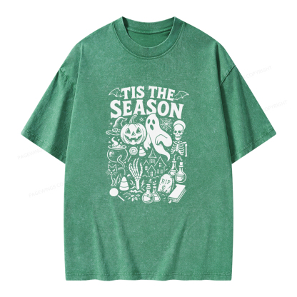 Pagewings Tis The Season Unisex Washed T-shirt