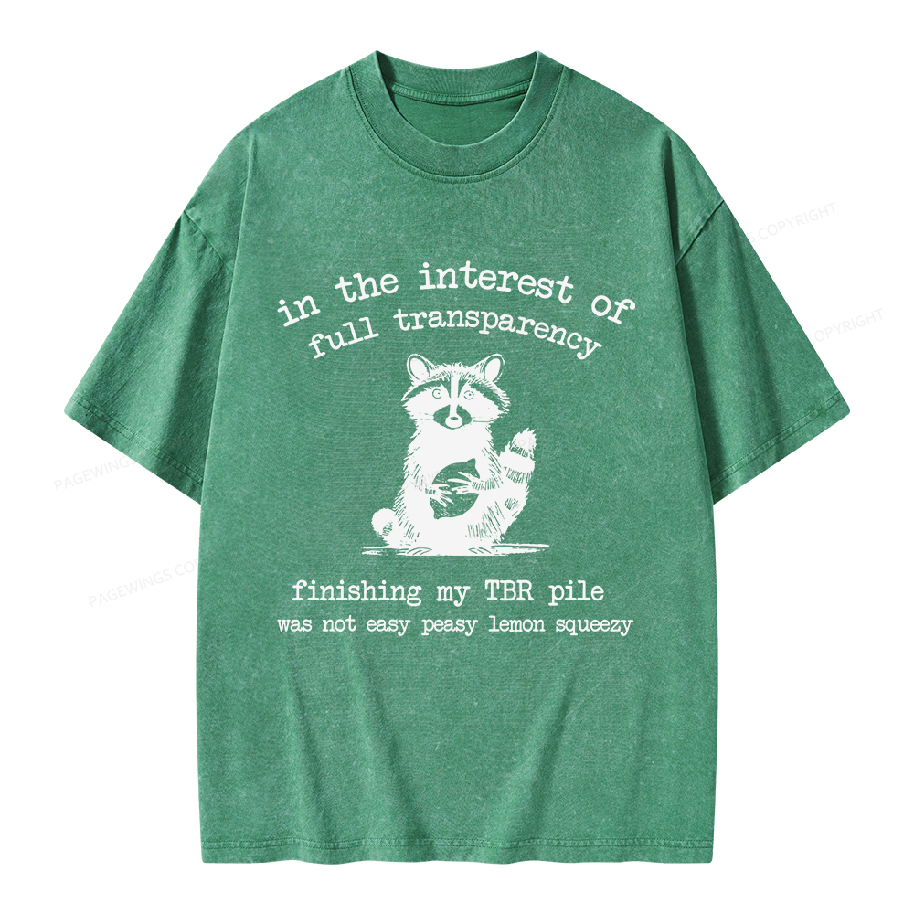 Pagewings Finishing My TBR Pile Was Not Easy Unisex Washed T-shirt