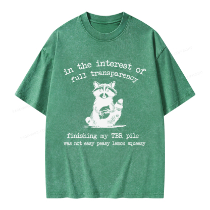 Pagewings Finishing My TBR Pile Was Not Easy Unisex Washed T-shirt