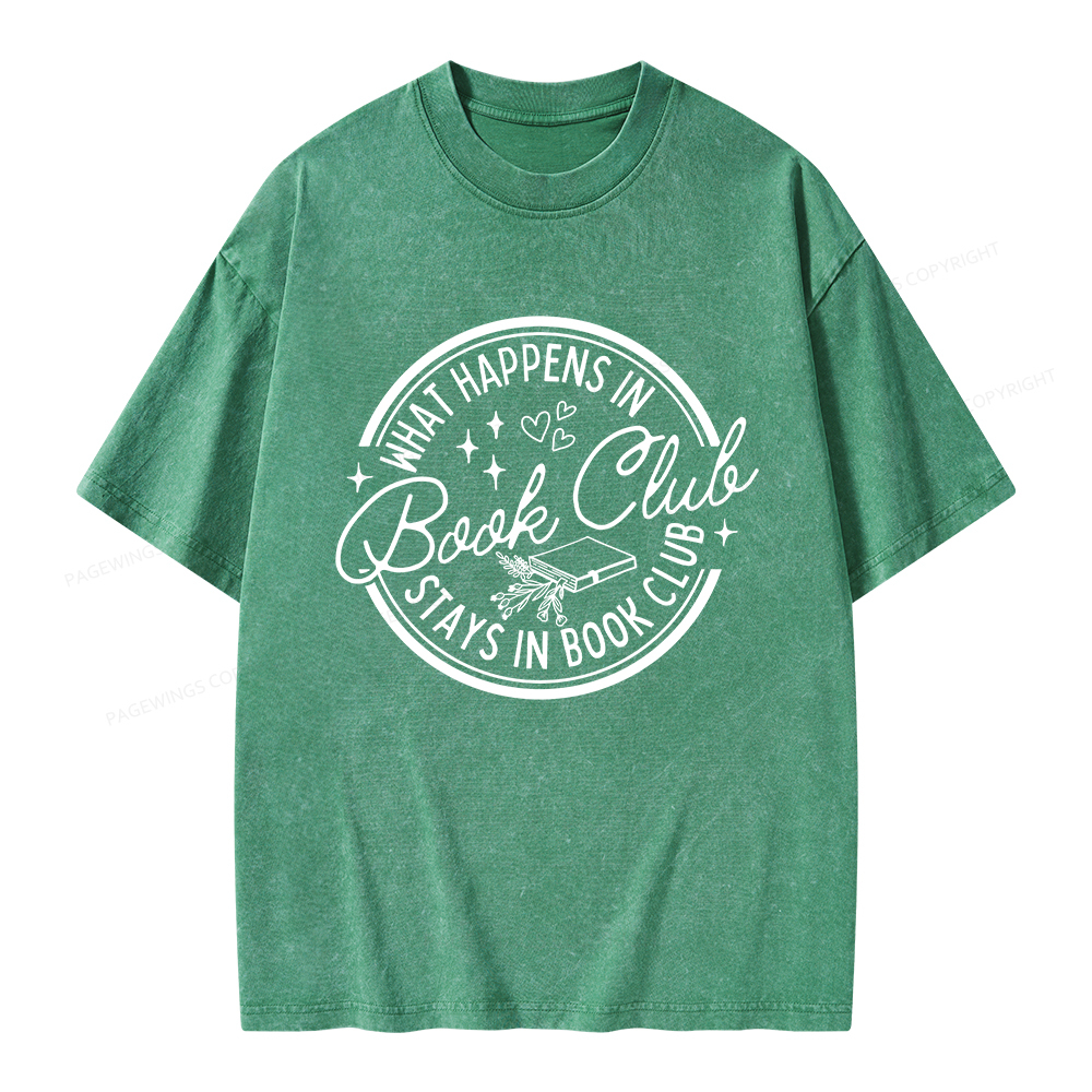 Pagewings What Happens In Book Club Unisex Washed T-shirt