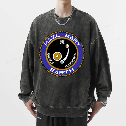 Pagewings Mission Patch Unisex Washed Sweatshirt