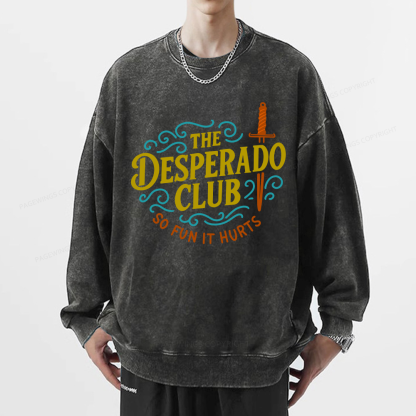 Pagewings The Desperado Club Unisex Washed Sweatshirt