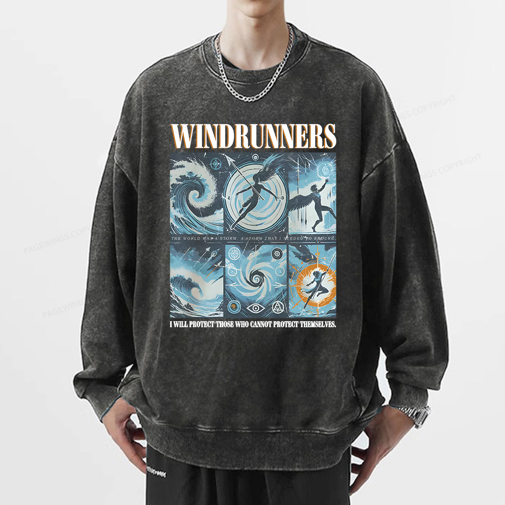 Pagewings Windrunners Unisex Washed Sweatshirt