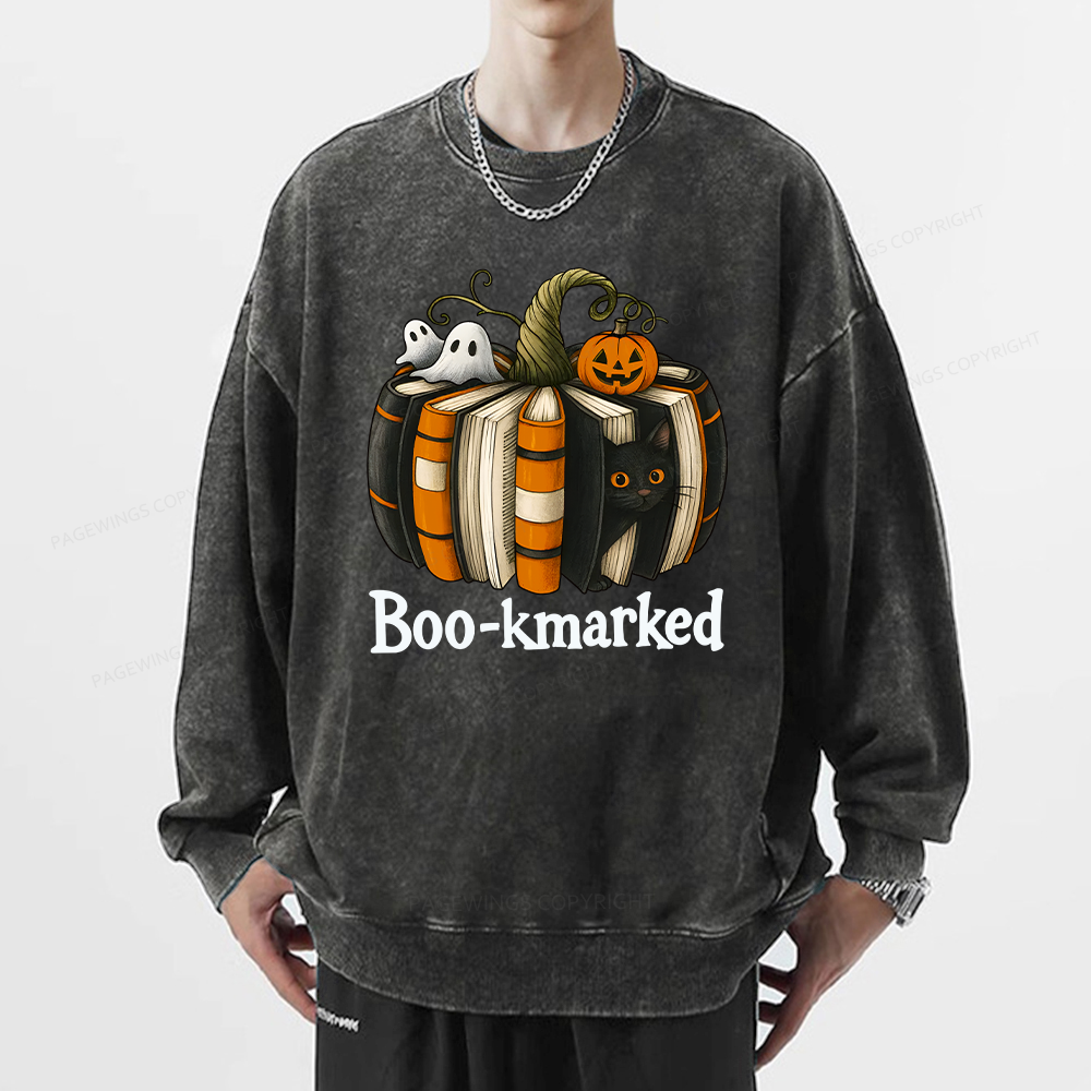 Pagewings Bookmarked Unisex Washed Sweatshirt