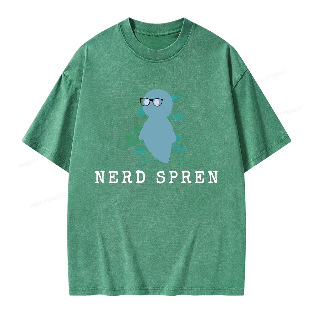 Pagewings Nerd Spren Unisex Washed T-shirt